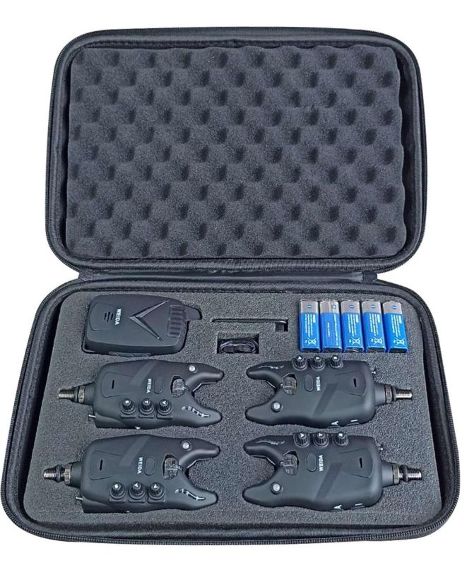 Набор карповых сигнализаторов поклевки 4+1 Weida Антивор 6 цветов