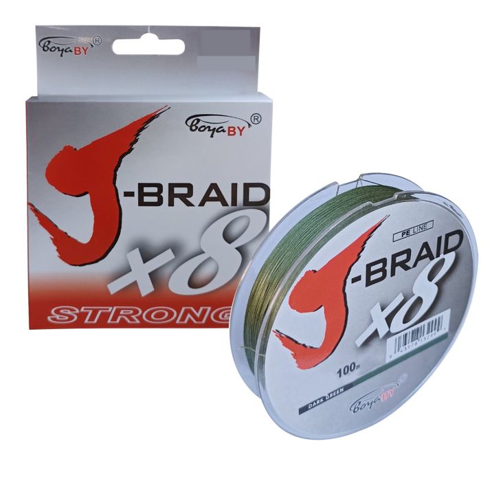 Шнур рыболовный 0.18 мм 100 м J-Braid X8 Strong Boya By