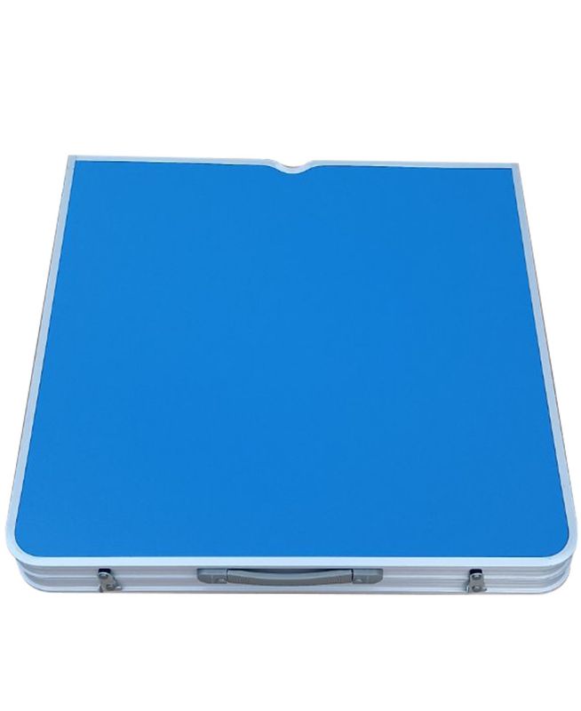 Стол туристический алюминиевый складной 120*60 + 4 стула синий