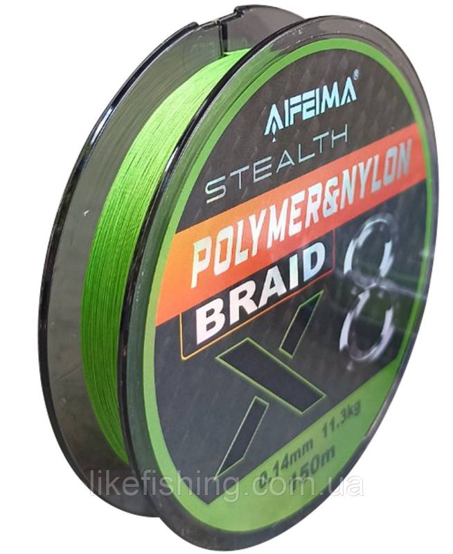 Шнур 0.10 мм 150 м 9.1 кг Х8 Feima Fluo Green