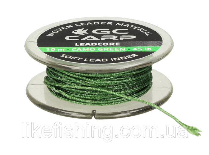 Лідкор зі свинцем GC G.Carp Leadcore 10м 50lb Camo Green