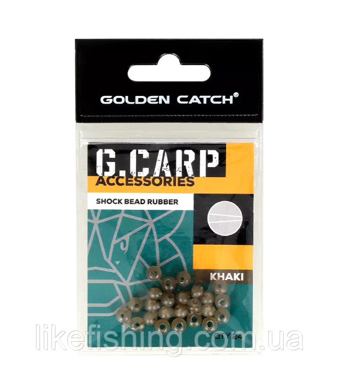 Бусина 6мм (24шт) GC G.Carp Shock Bead Rubber Khaki