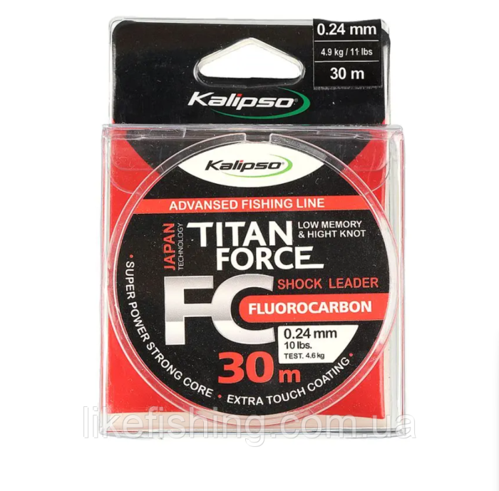 Флюорокарбон 30м 0.26мм Kalipso Titan Force FC Leader