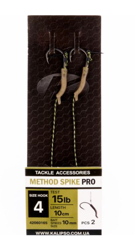 Готовий повідець 10см №4(2шт) Kalipso Method spike pro