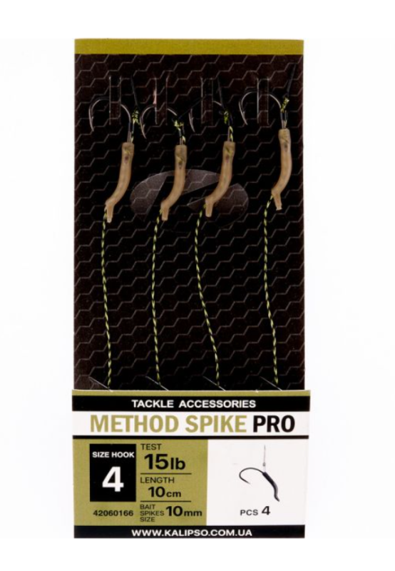 Готовый поводок 10см №4(4шт) Kalipso Method spike pro