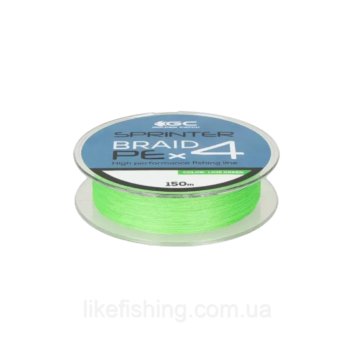 Шнур GC Sprinter PE X4 150м Lime Green #1.2