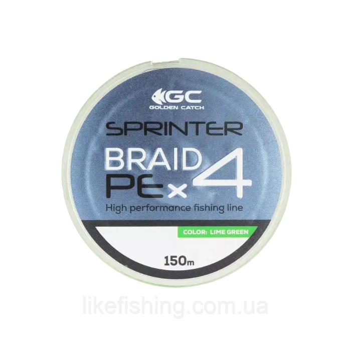 Шнур GC Sprinter PE X4 150м Lime Green #1.2