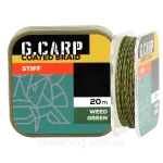 Поводочний матеріал в обплетенні GC G.Carp Coated Braid Stiff 20м 15lb Weed Green