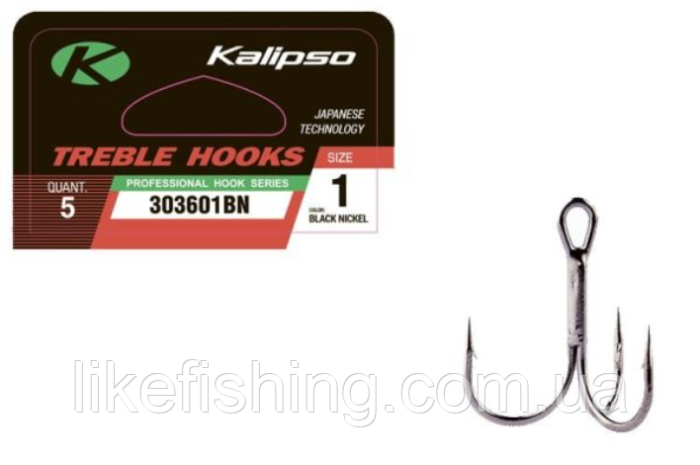 Крючок тройник Kalipso Treble 30361/0BN №1 5шт
