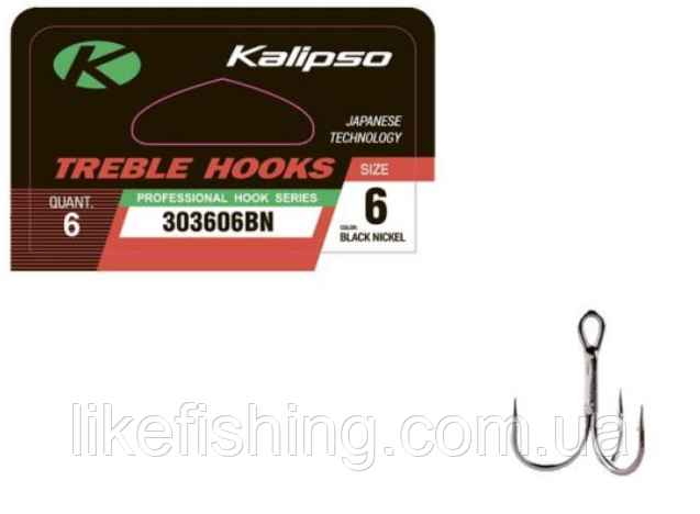 Крючок тройник Kalipso Treble 303606BN №6 6шт