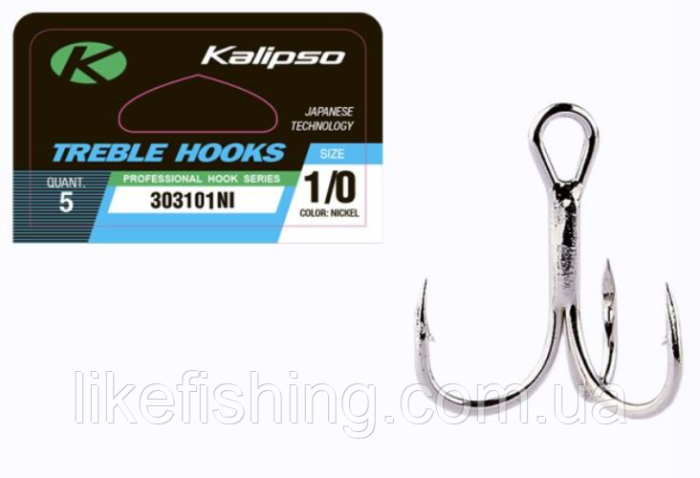 Крючок тройник Kalipso Treble 30311/0NI №1/0 5шт