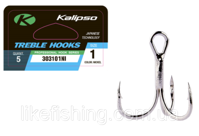 Крючок тройник Kalipso Treble 303101NI №1 5шт