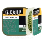 Поводочный материал GC G.Carp Super Braid Soft Flat X4 50м 25lb Weed Green