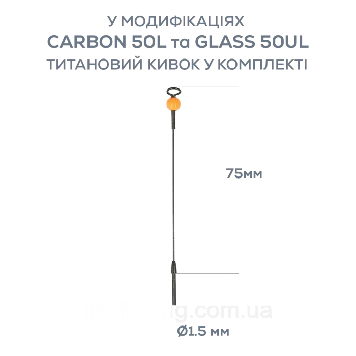 Удочка зимняя GC N-Ice Crystal Glass 50UL+Titan Tip