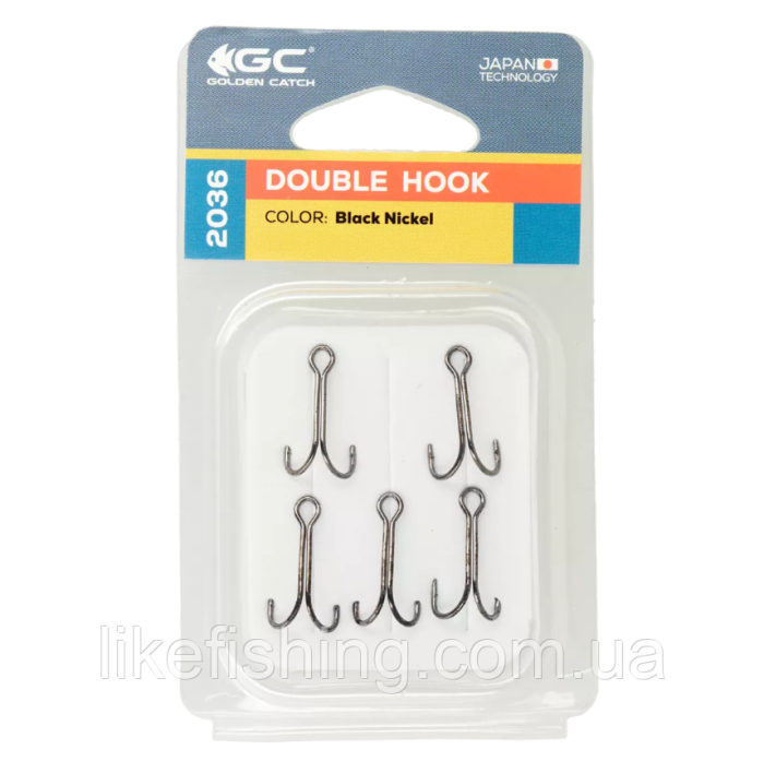 Крючок двойник №1 (4шт) GC 2036BN