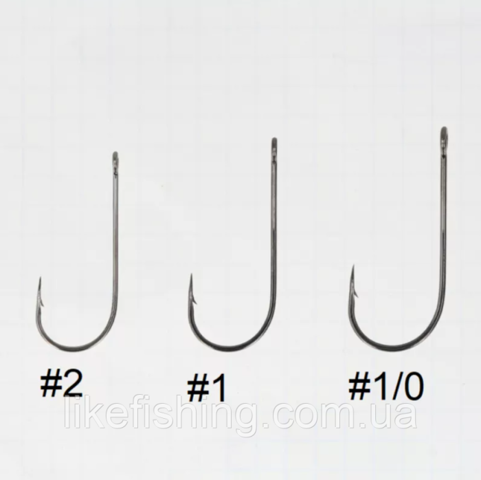 Крючок №1 (6шт) GC Single Worm 1234BN