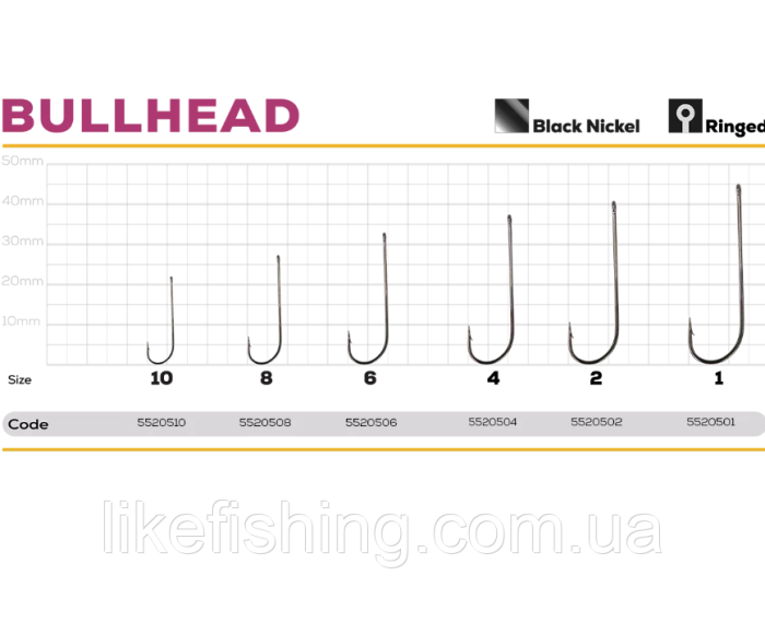 Крючок №2 (10шт) GC Bullhead