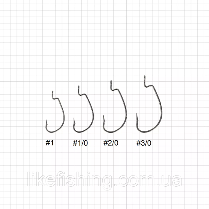 Крючок №1/0 (5шт) GC Offset Skinny Rip 4078BN