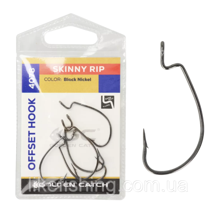Крючок №3/0 (4шт) GC Offset Skinny Rip 4078BN