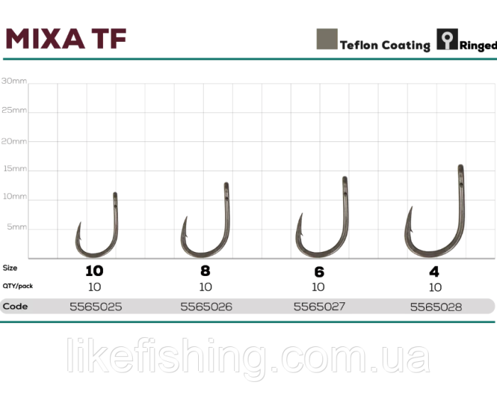 Крючок №10 (10шт) GC G.Carp Mixa TF