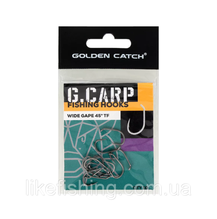 Крючок №4 (10шт) GC G.Carp Wide Gape 45° TF