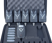 Набір сигналізаторів клювання 5+1 пейджер Shark з бічними фіксаторами вудилища