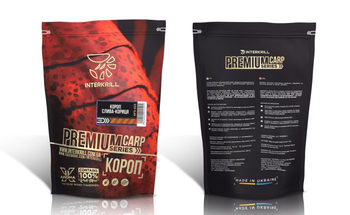 Прикормка INTERKRILL Карп-Слива-Корица 1кг