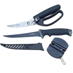 Набор 3в1 для разделки рыбы филейный нож, ножницы, точилка