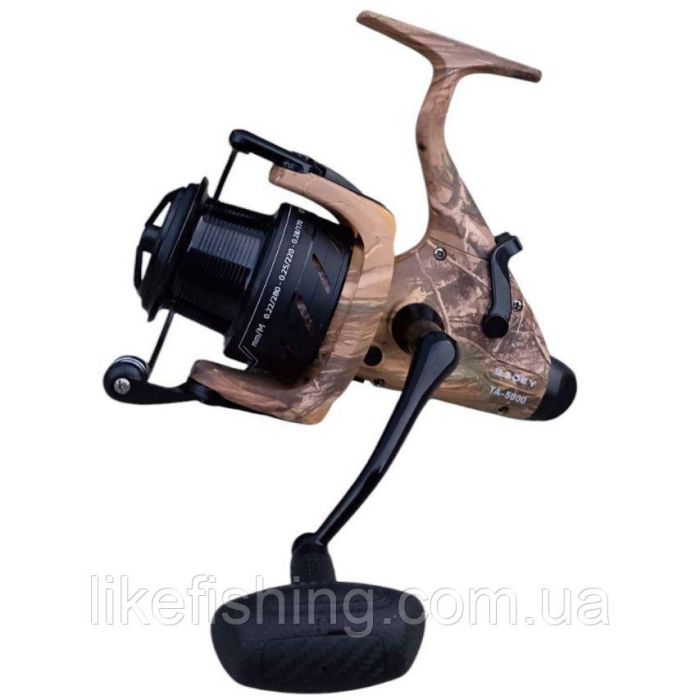 Катушка карповая TA 5000 Camo Sadey 9+1BB байтраннер, две шпули