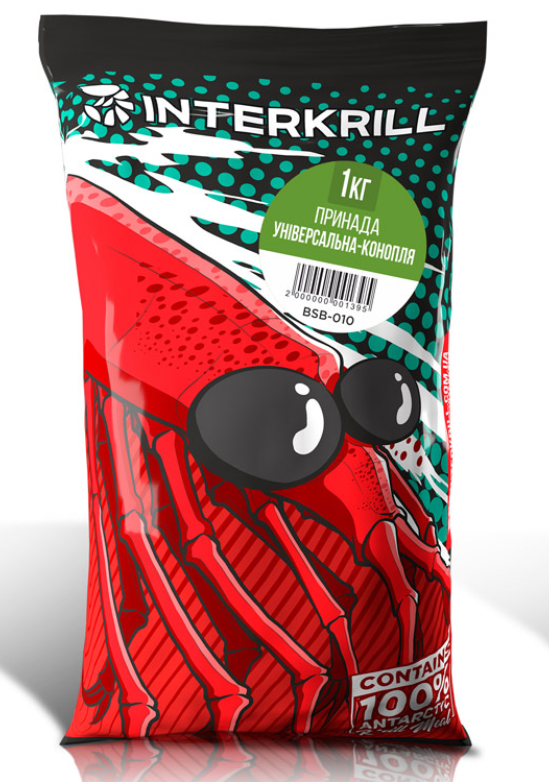 Прикормка INTERKRILL Универсальная-Конопля 1кг