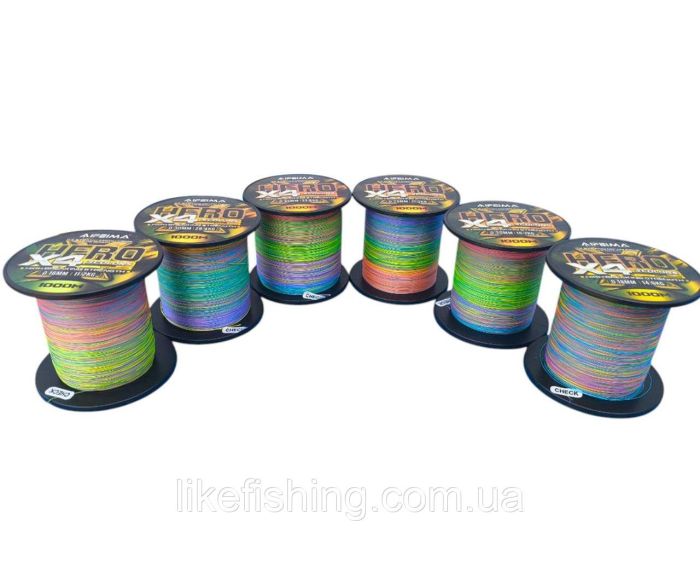 Шнур рибальський 0.20 мм 1000 м 16.7 кг Hero X4 Feima 3 Colors