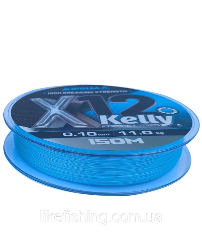 Шнур рыболовный 0.14 мм 150 м 14 кг Х12 PE Kelly Feima