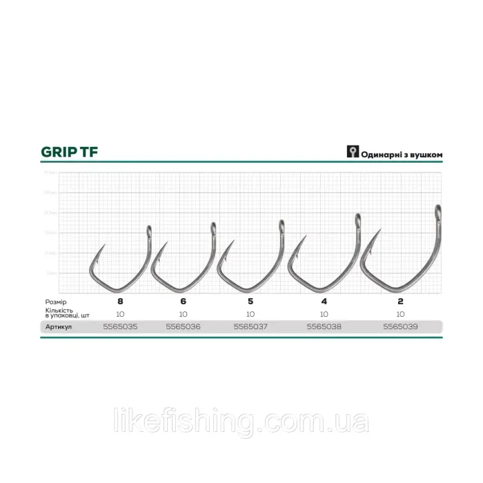 Крючок GC G.Carp Grip TF №5 10шт