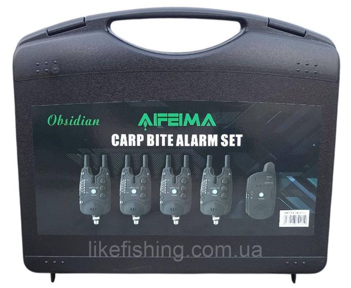 Набор сигнализаторов поклевки 4+1 Obsidian Aifeima FA-28 Aнтивор