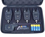 Набір сигналізаторів клювання 4+1 Aifeima FA-1688 з бічними фіксаторами, 12 кольорів