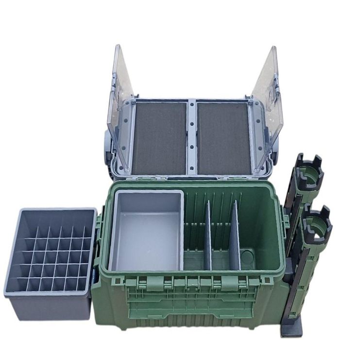 Ящик Multi Box Kaida для спінінгового лову з тримачами вудлищ