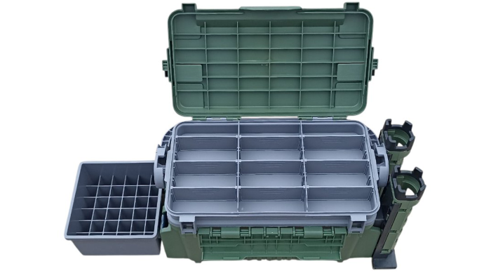 Ящик Multi Box Kaida для спінінгового лову з тримачами вудлищ
