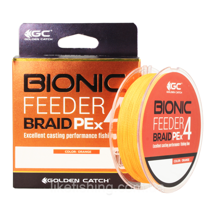 Шнур 0.185 мм 150 м PE 1.2 GC Bionic Feeder x4 Orange