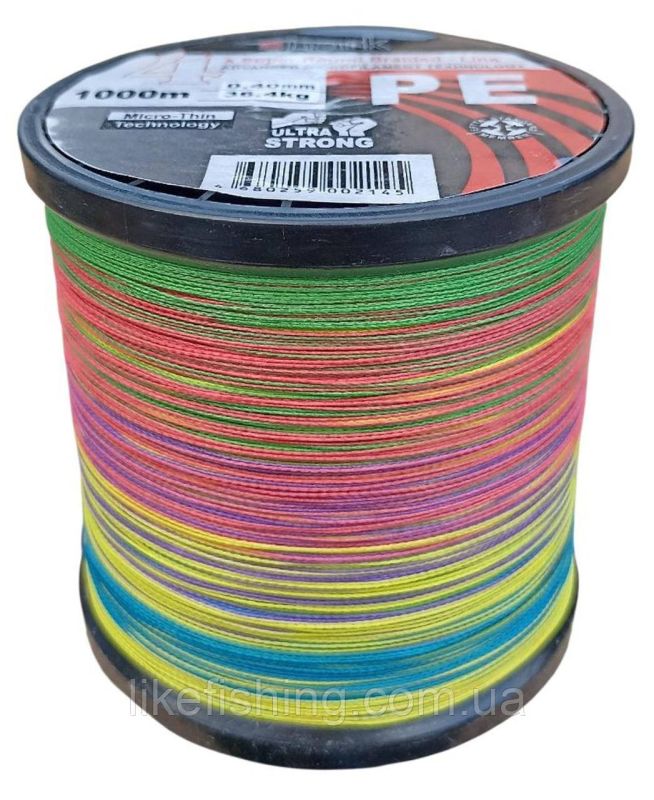 Шнур 0.40 мм 1000 м 36.4 кг Shark PE X4 Super Round Braided - Line