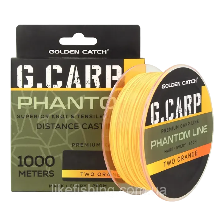 Лісочка GC G.Carp Phantom Line 1000м Two Orange 0.32мм