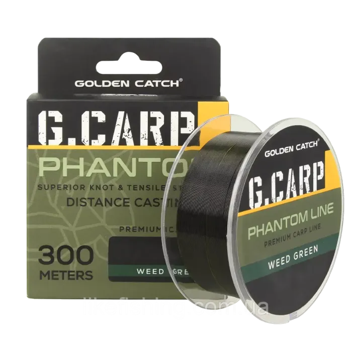 Леска GC G.Carp Phantom Line 300м Weed Green 0.32мм
