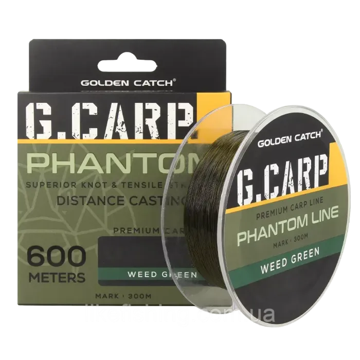 Леска GC G.Carp Phantom Line 600м Weed Green 0.32мм
