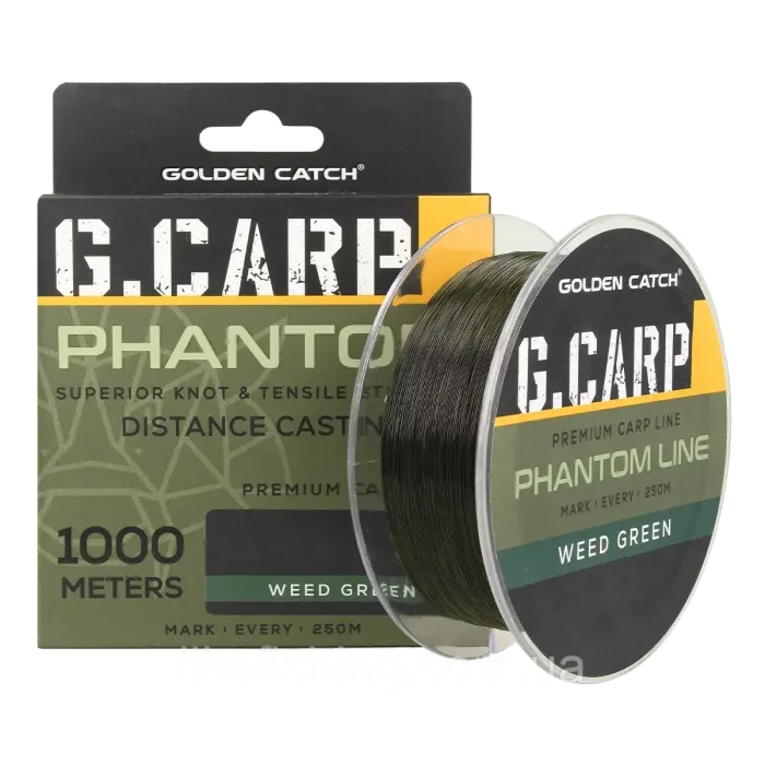 Леска GC G.Carp Phantom Line 1000м Weed Green 0.26мм