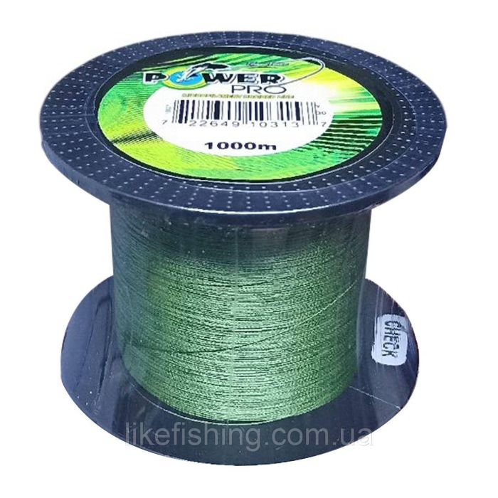 Шнур 0.25 мм 1000 м 21.2 кг PE X4 Power Pro Green