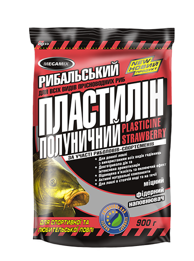 Рыболовный пластилин клубничный Megamix 250 г