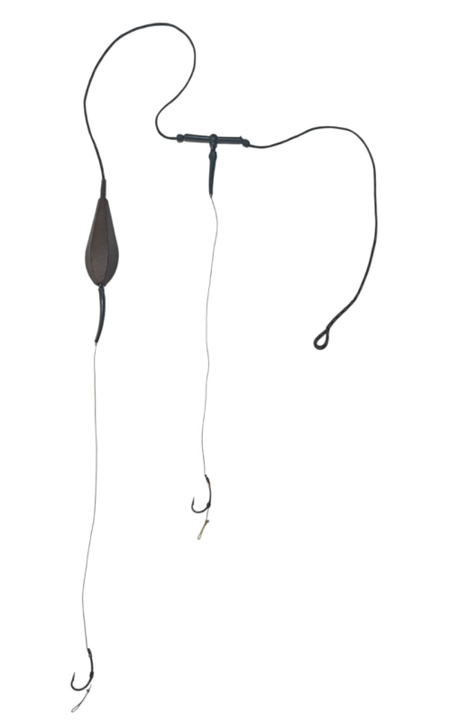 Готова бойлова снасть короповий монтаж Горизонт In-Line 80 г два гачки