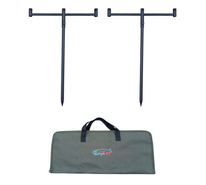 Стійки з буз барами на 3 вудлища Boya By чорні в чохлі