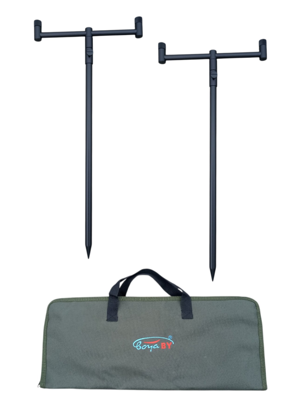 Стійки з буз барами на 2 вудлища Boya By чорні в чохлі