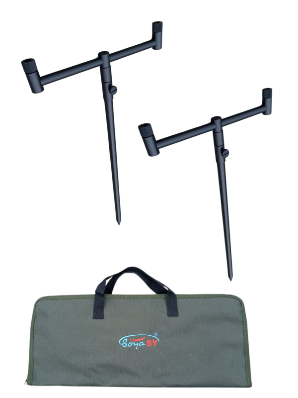 Стійки з буз барами на 2 вудлища Boya By чорні в чохлі