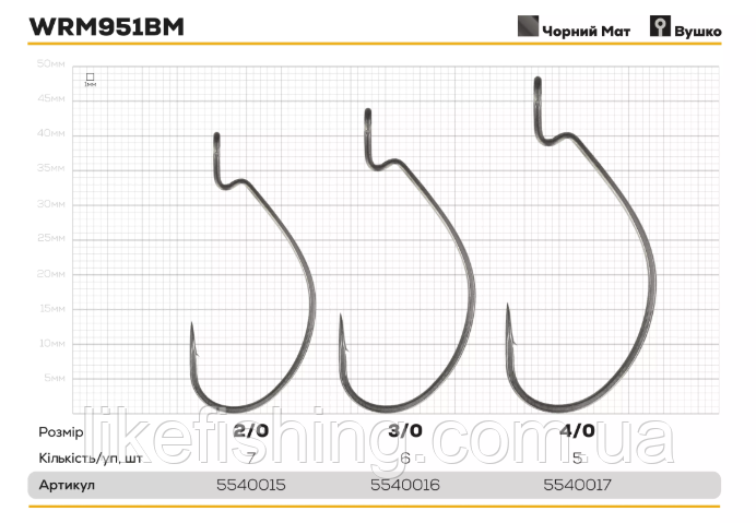 Крючок Hayabusa Extra Wide Gap Offset WRM951BM №4/0(5шт)